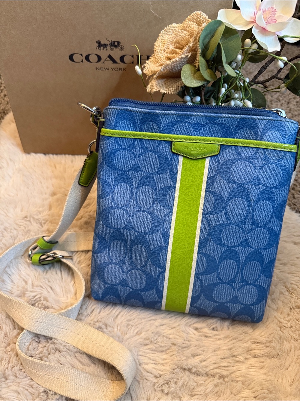 ✨ Coach Signature Stripe Swingpack Crossbody Bag✨ - Picture 10 of 10
